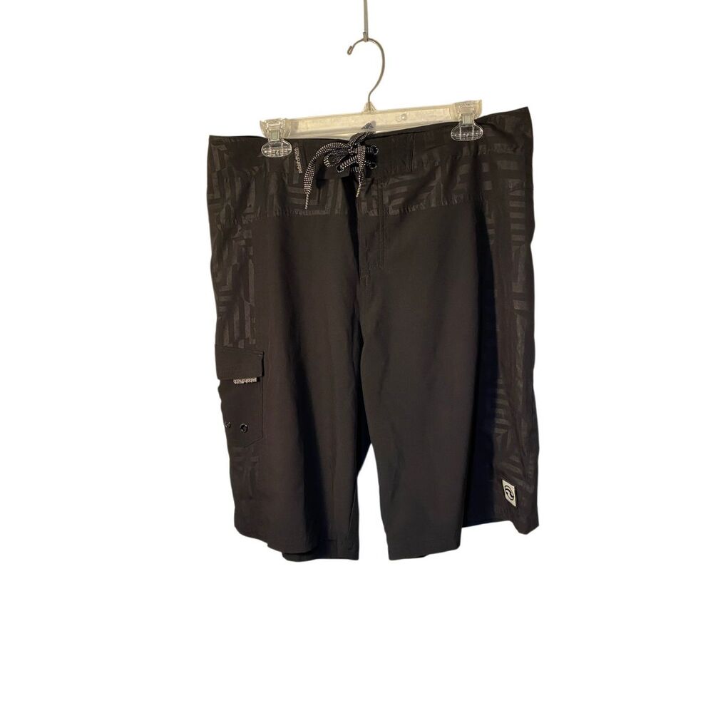 Ocean current men’s black swim trunks board shorts athletic 34
